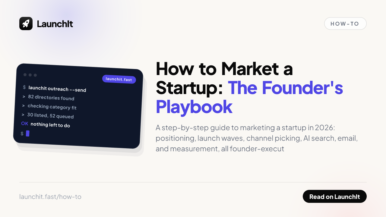 How to Market a Startup: The Founder's Playbook