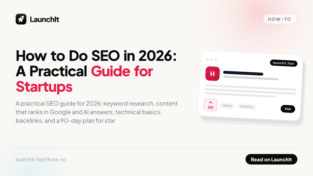 How to Do SEO in 2026: A Practical Guide for Startups