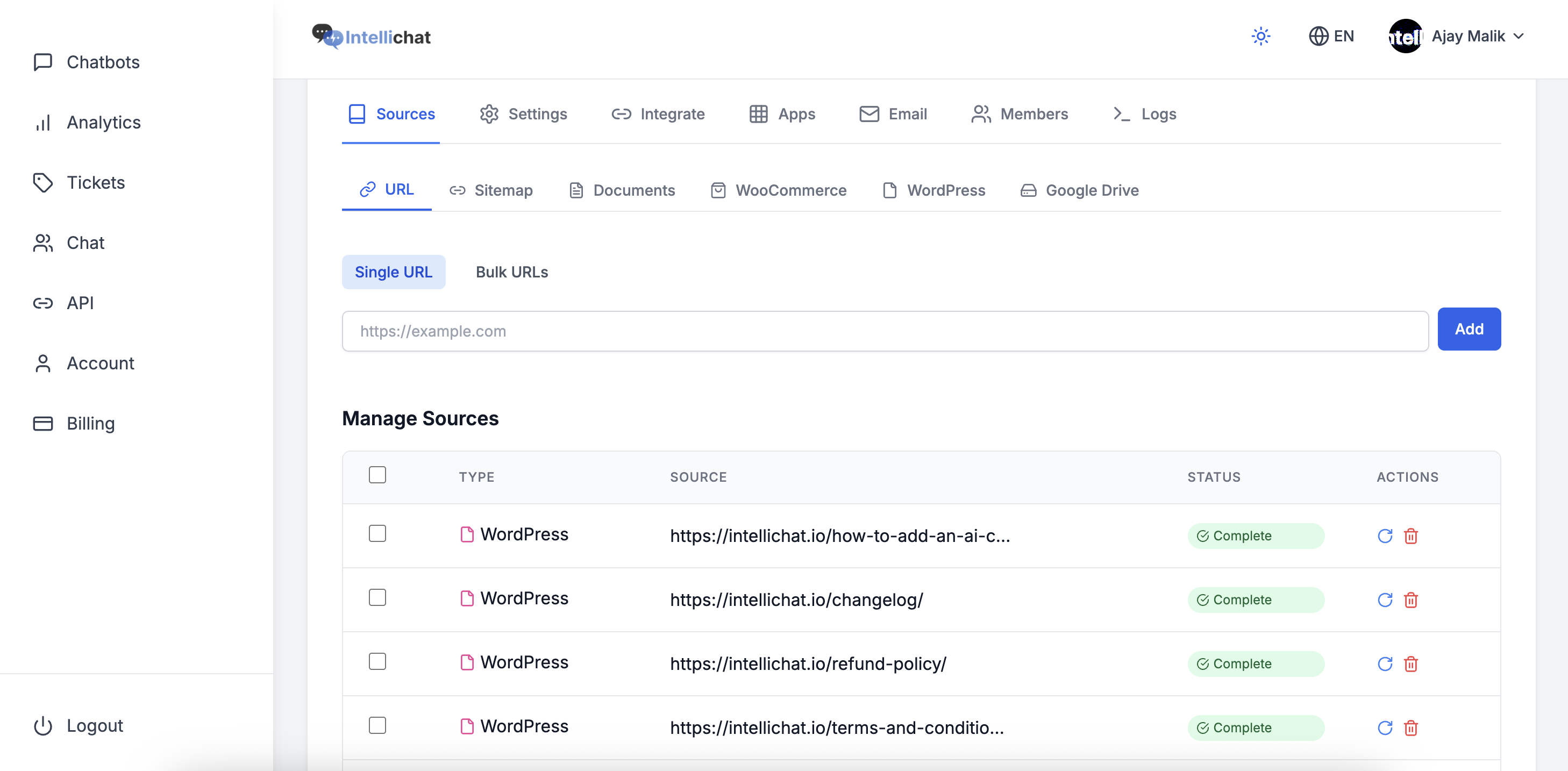 Intellichat screenshot
