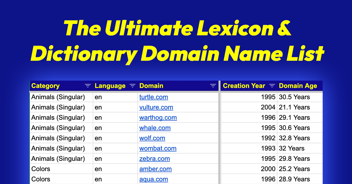 Lexicon Domains cover