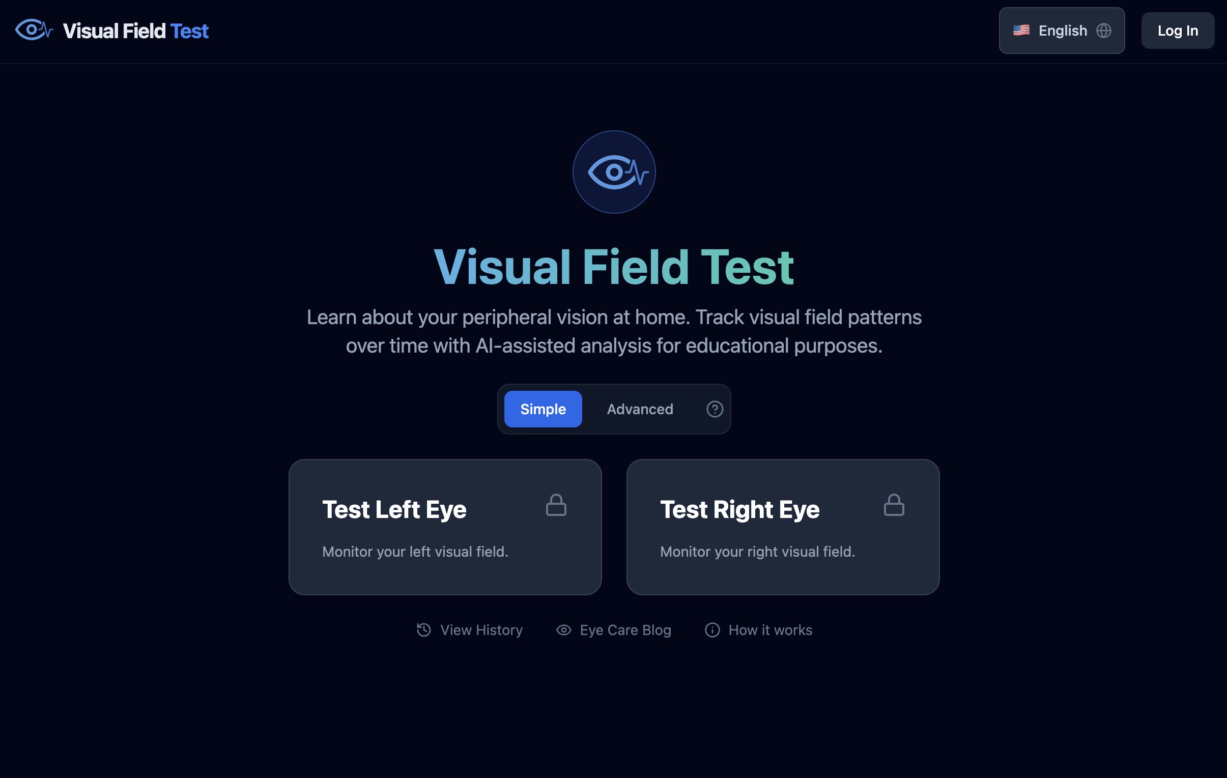 Visual Field Test cover