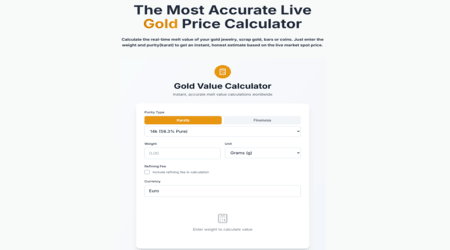 The Gold Calculator screenshot