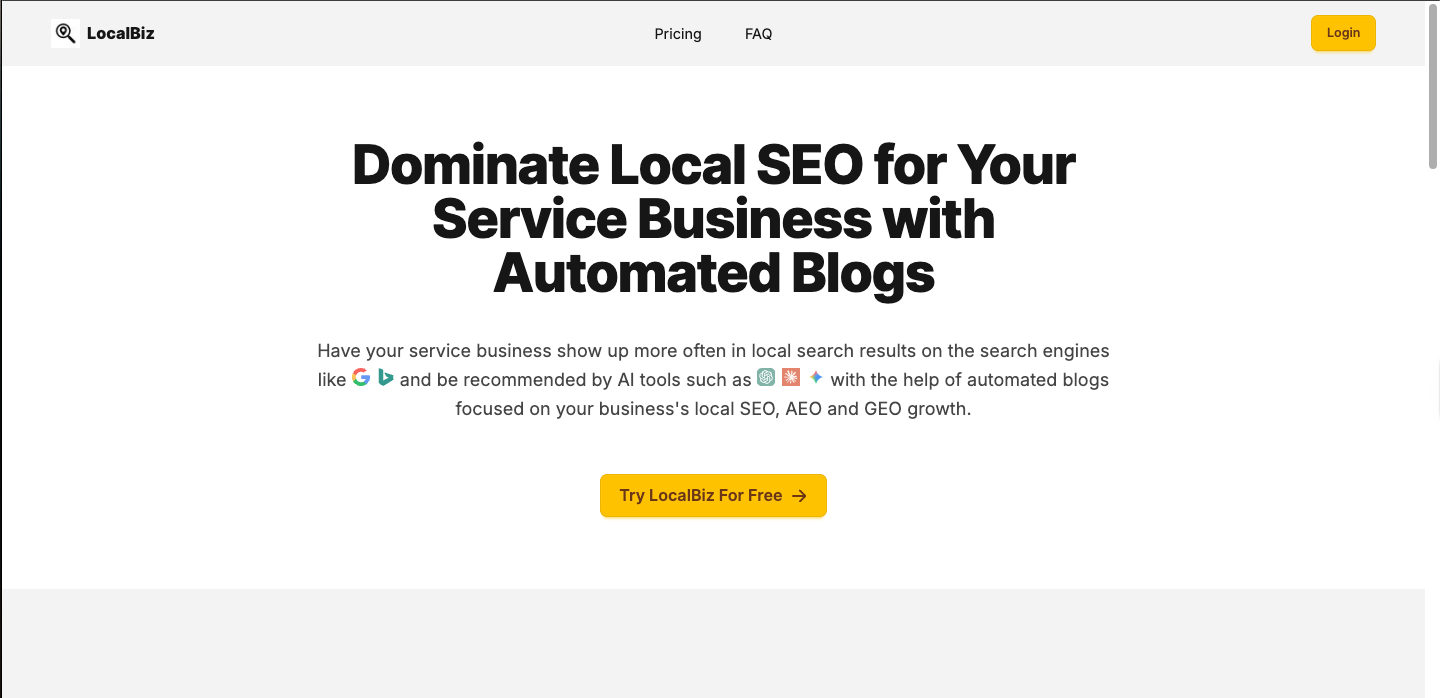 LocalBiz screenshot