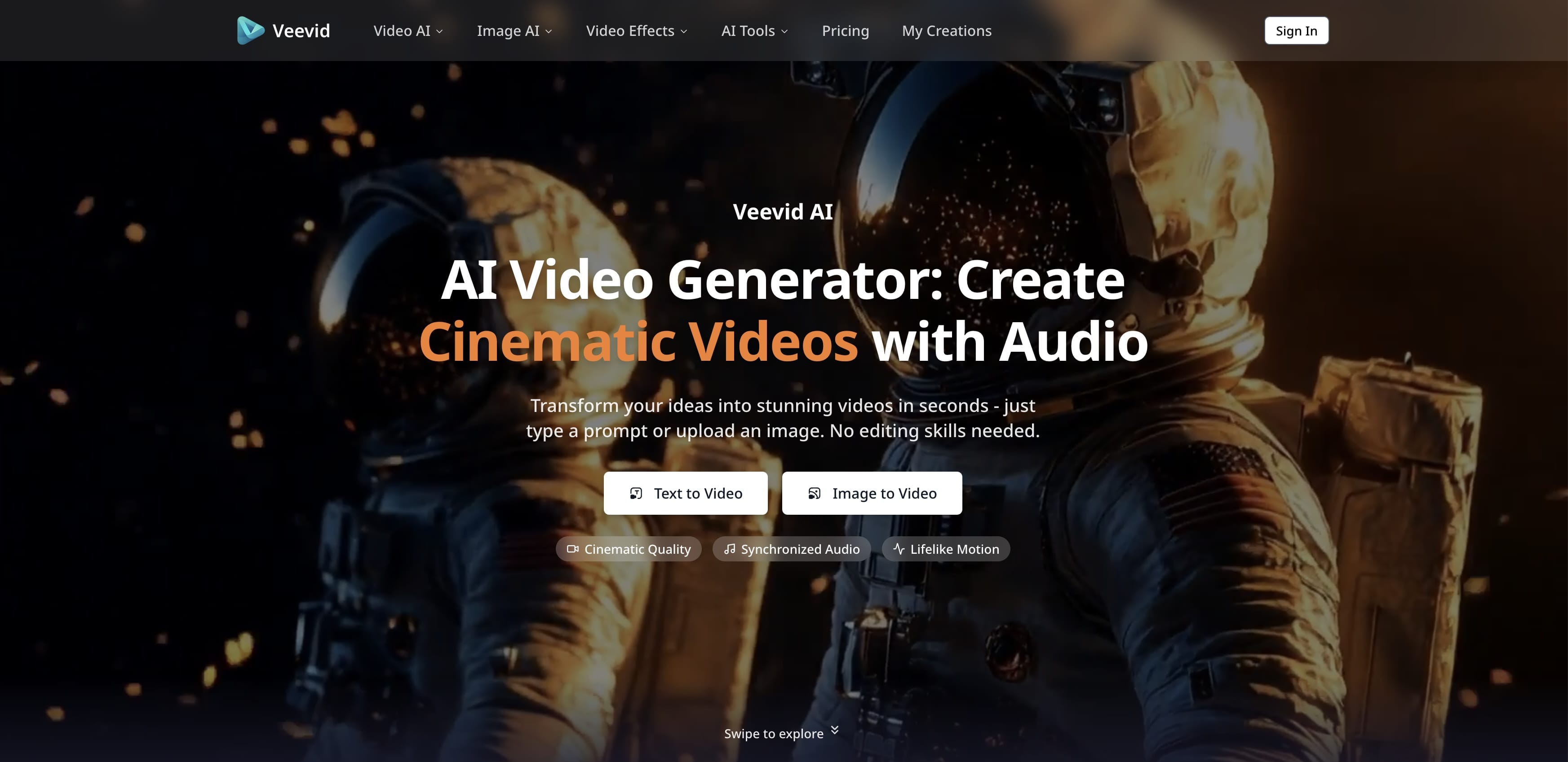 Veevid AI - Seamless AI Video Production  screenshot