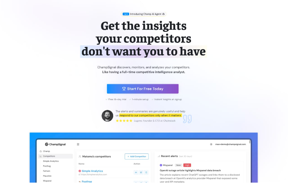 ChampSignal screenshot