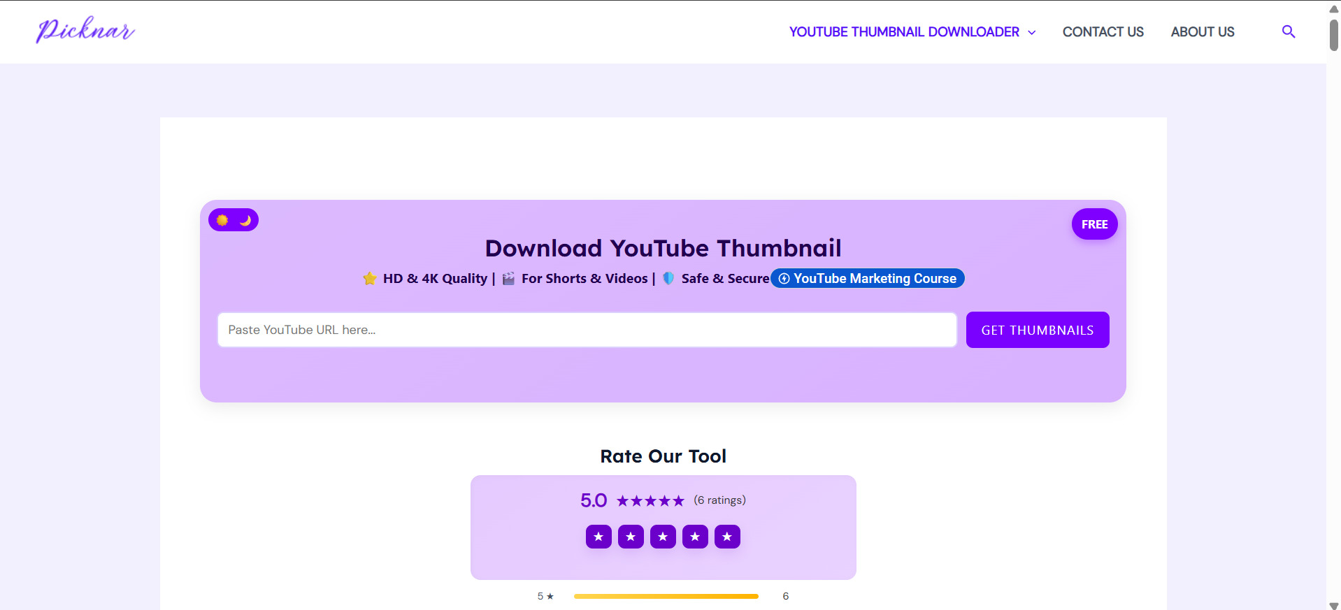 Picknar YouTube Thumbnail Downloader 4K cover