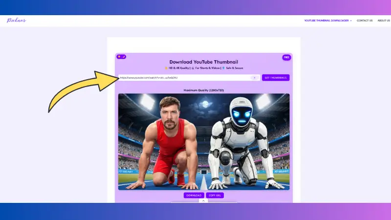 Picknar YouTube Thumbnail Downloader 4K screenshot