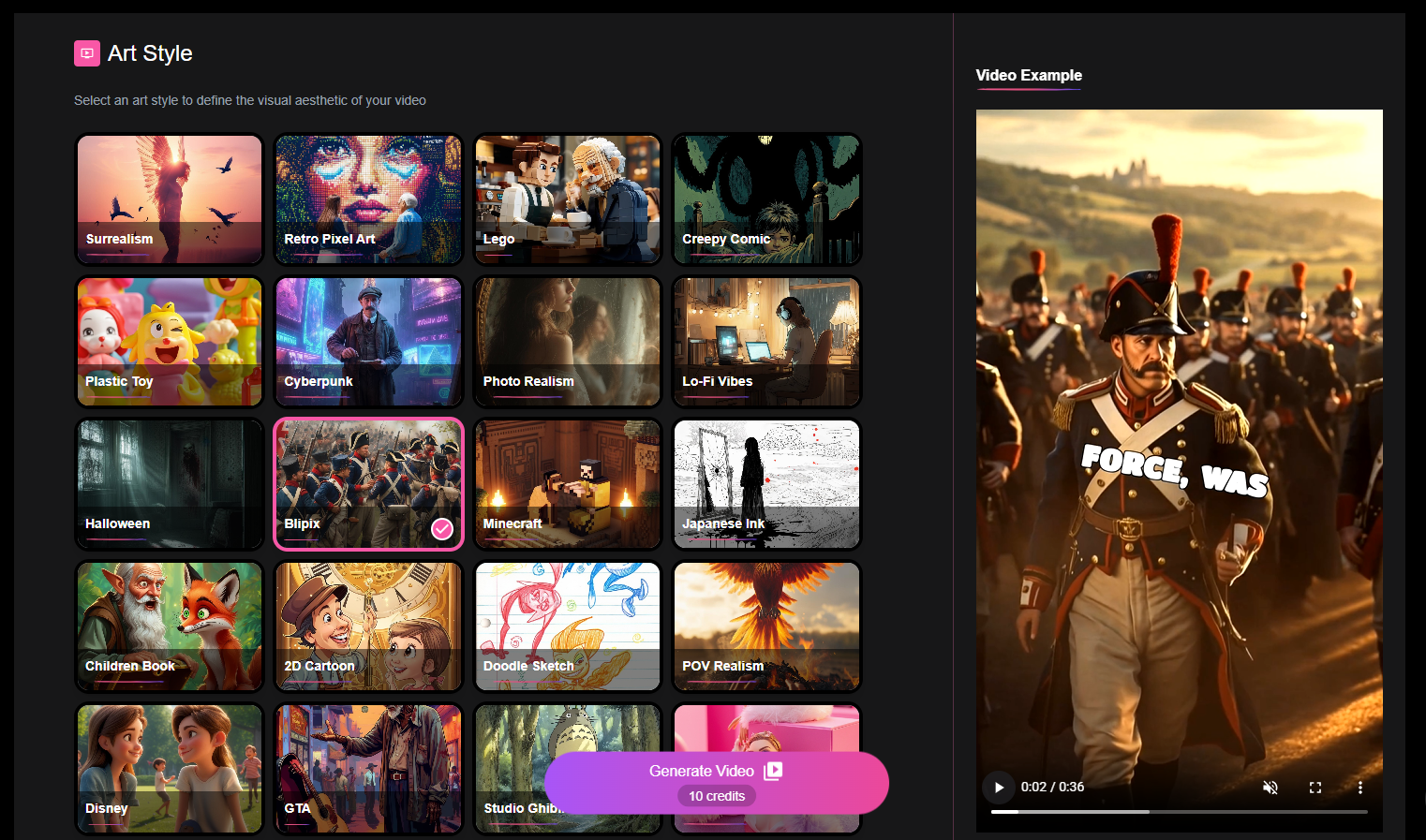 Blipix screenshot