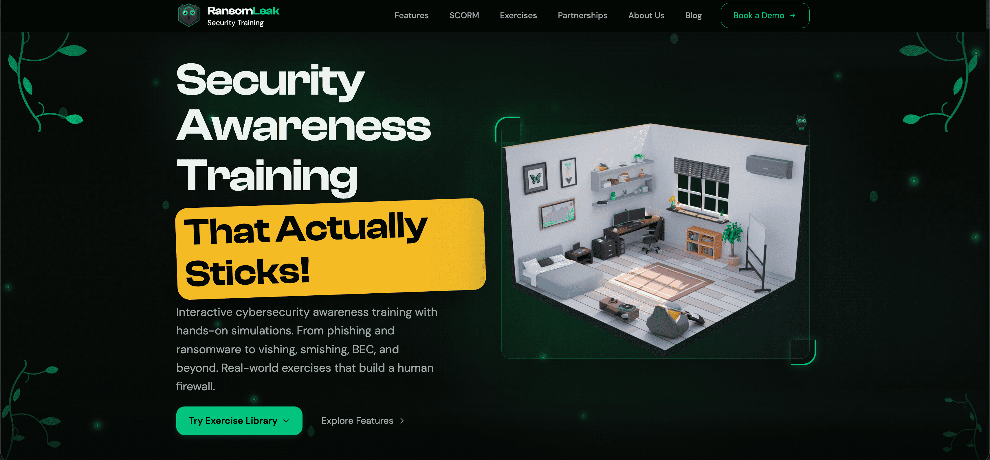 RansomLeak Security Training screenshot