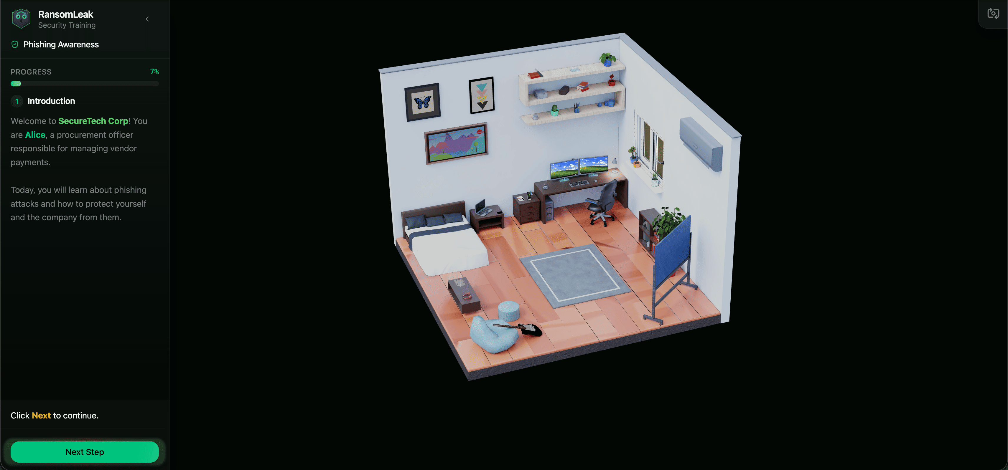 RansomLeak Security Training screenshot