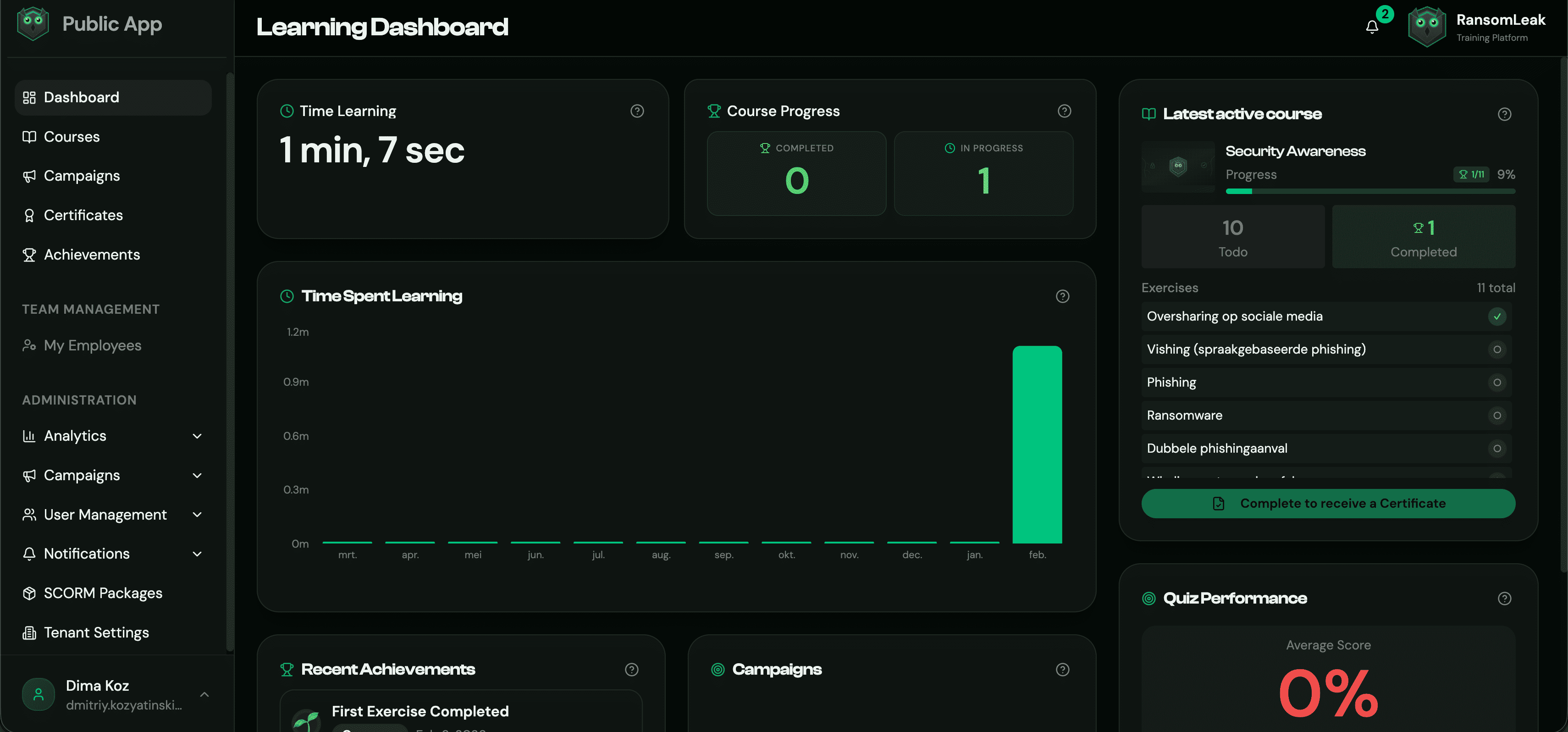 RansomLeak Security Training screenshot