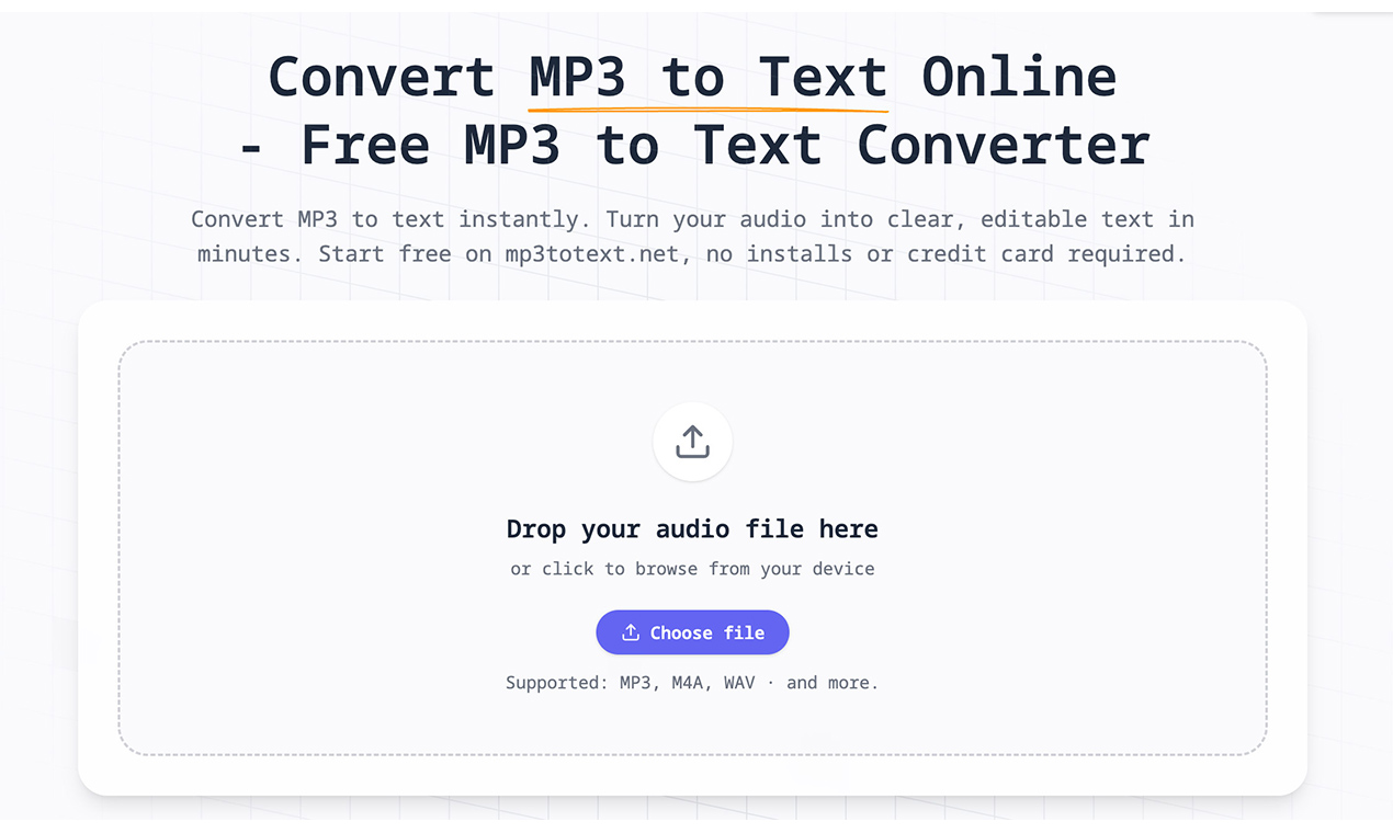 MP3 to Text (TXT/SRT) screenshot