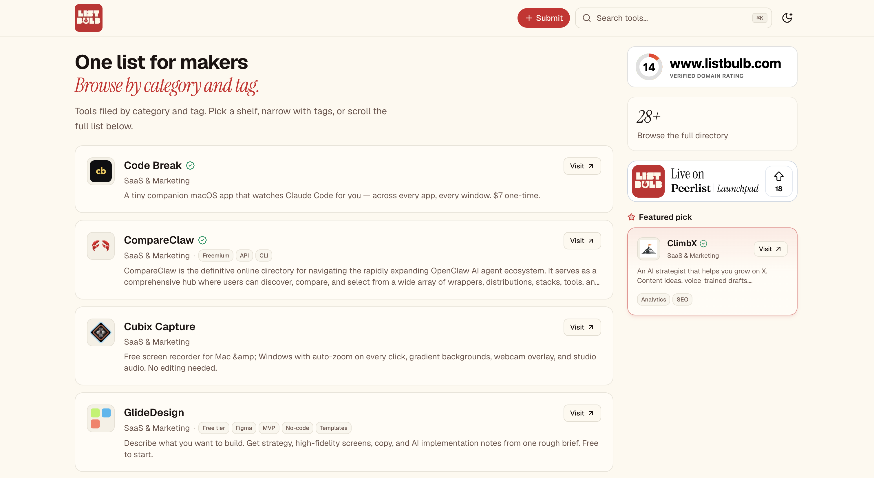 List Bulb screenshot