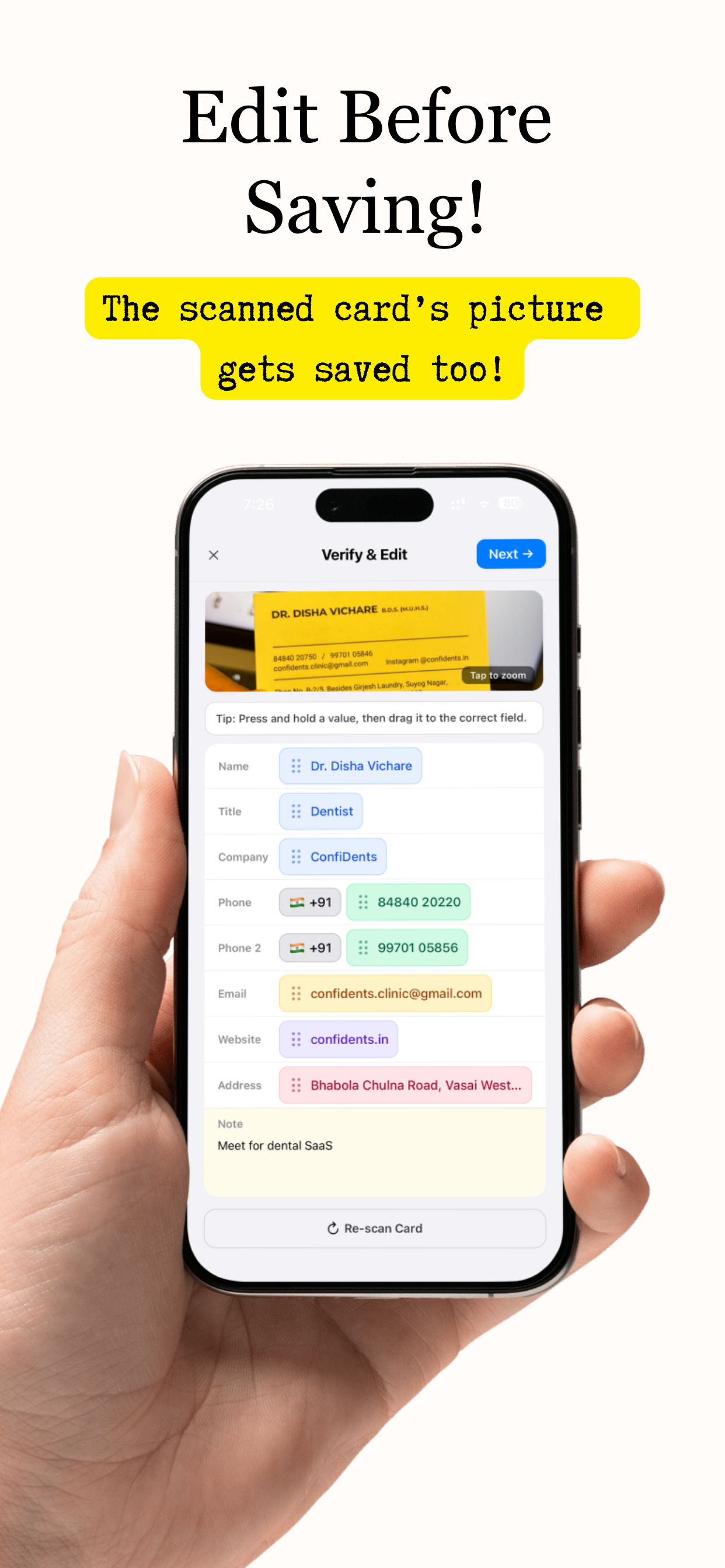 CardAction screenshot