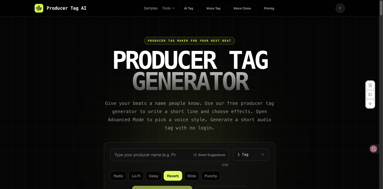 Producer Tag Generator cover