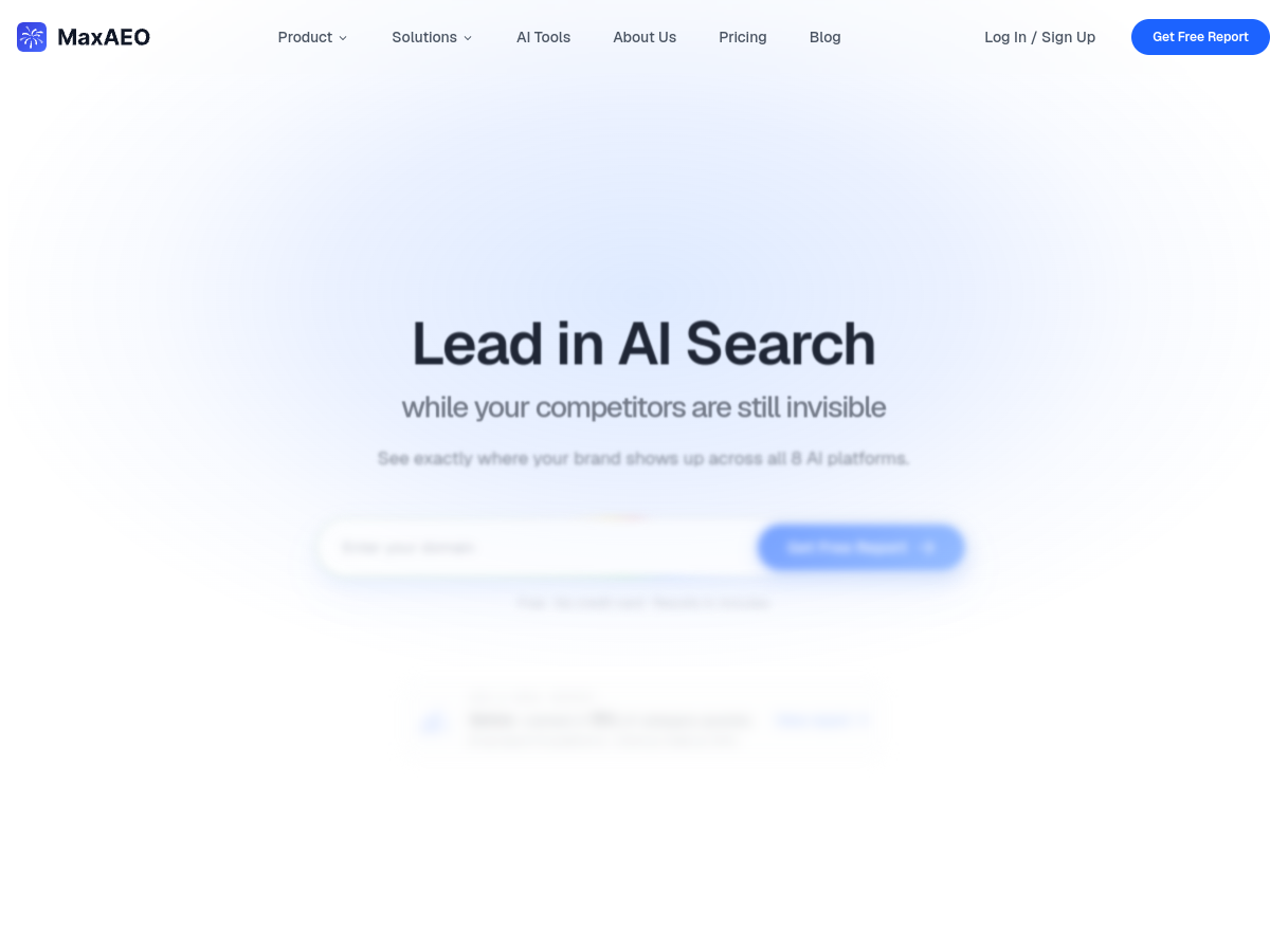 Screenshot of maxaeo.ai