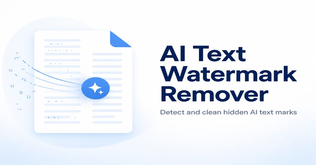 AI Text Watermark Remover landing page preview