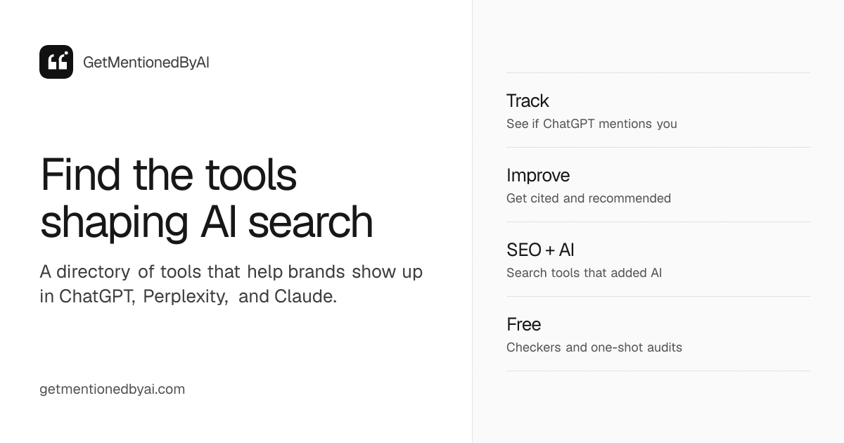 GetMentionedByAI landing page preview
