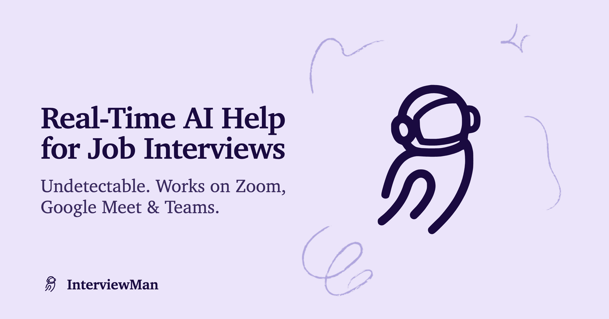 Interview Man landing page preview
