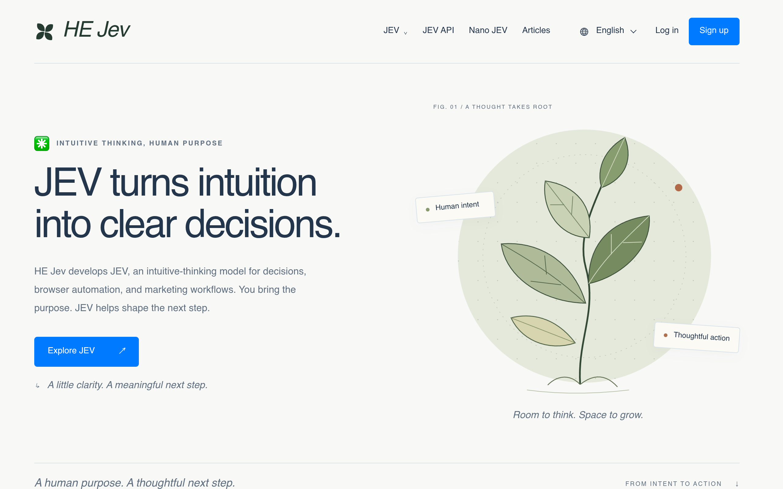 JEV landing page preview