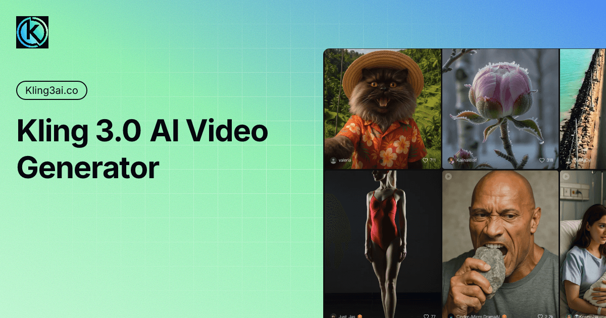 Kling 3 AI landing page preview