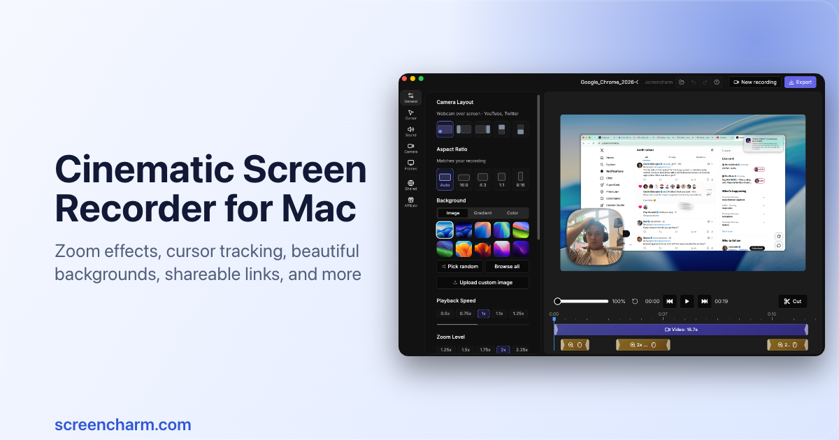 Screen Charm landing page preview