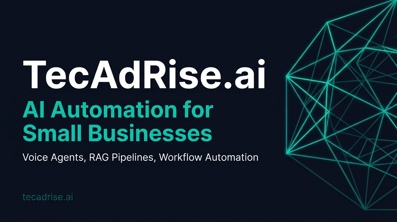 TecAdRise landing page preview