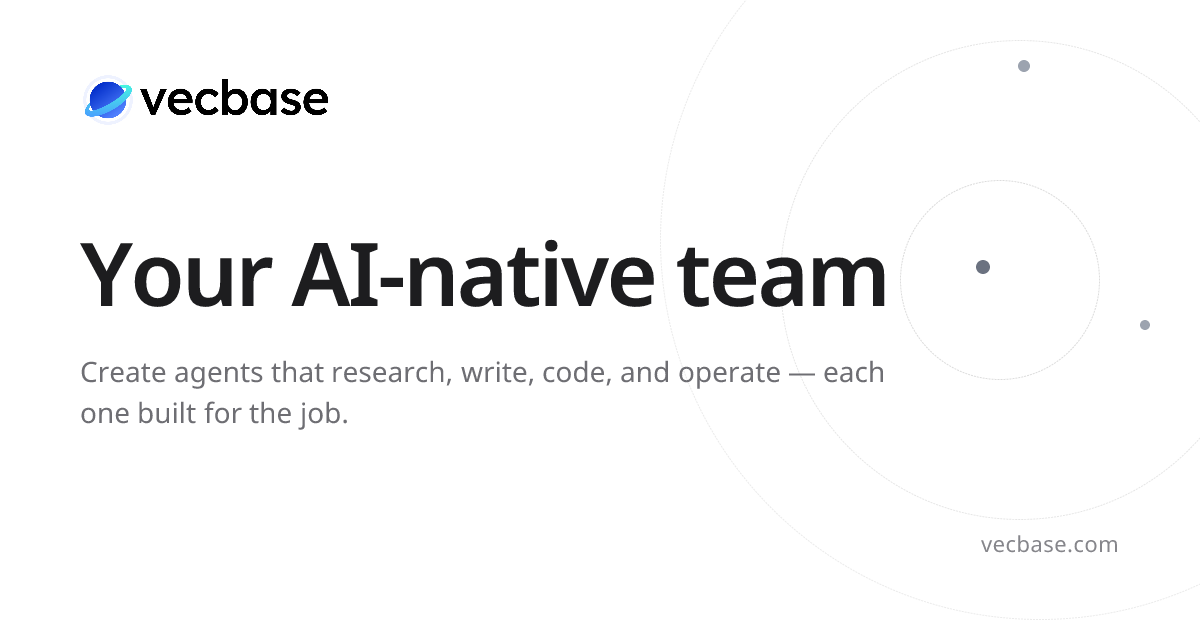 Vecbase landing page preview