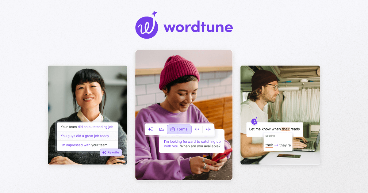 Wordtune landing page preview