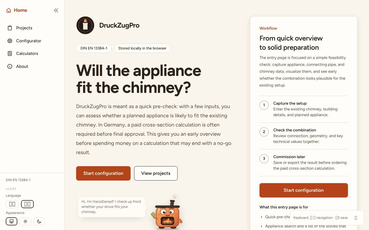 DruckZugPro homepage screenshot