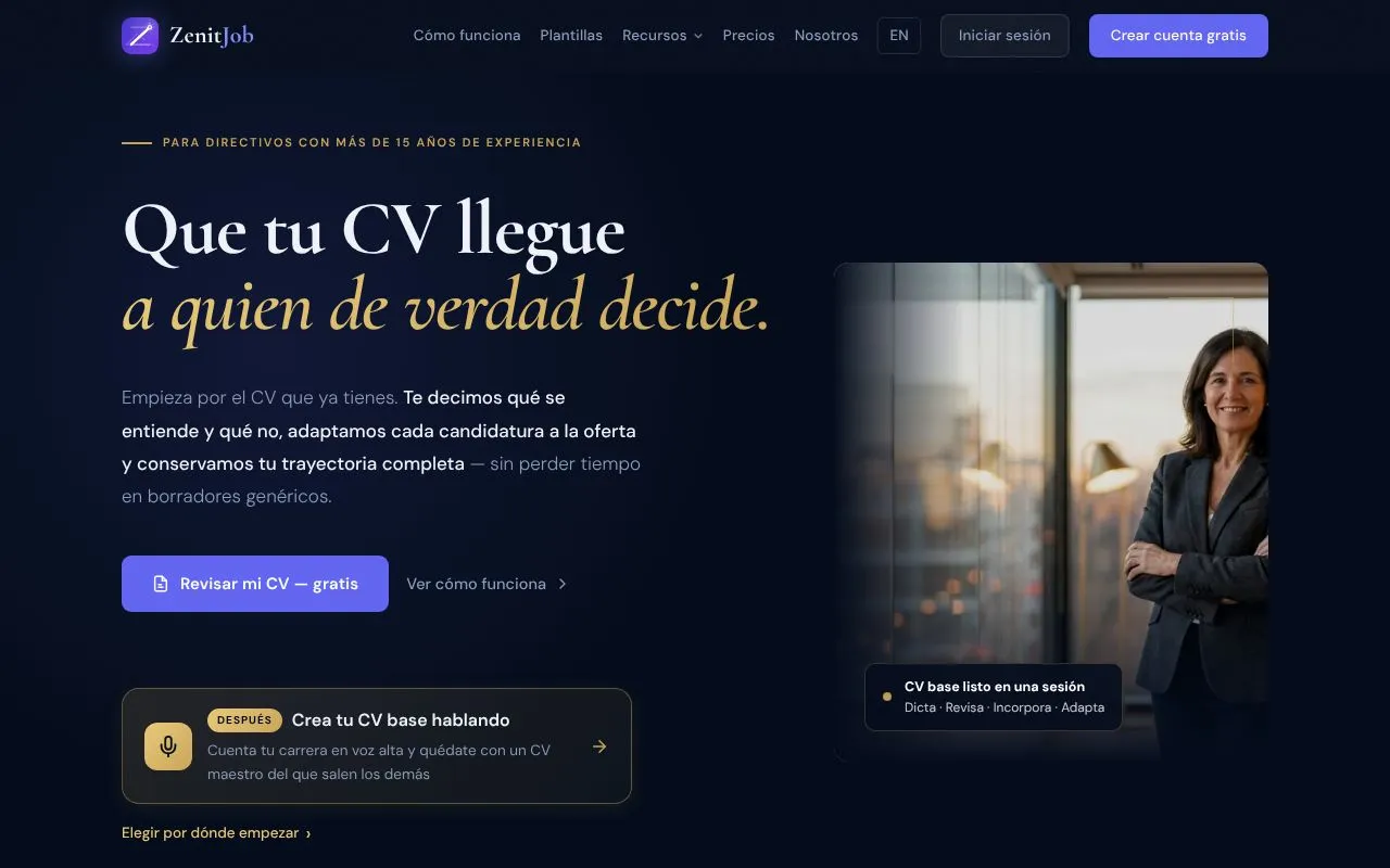 ZenitJob homepage screenshot