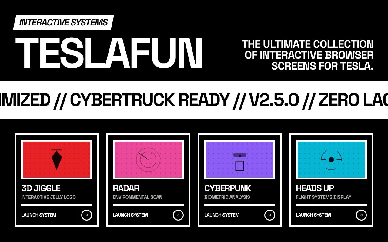 TeslaFun homepage screenshot