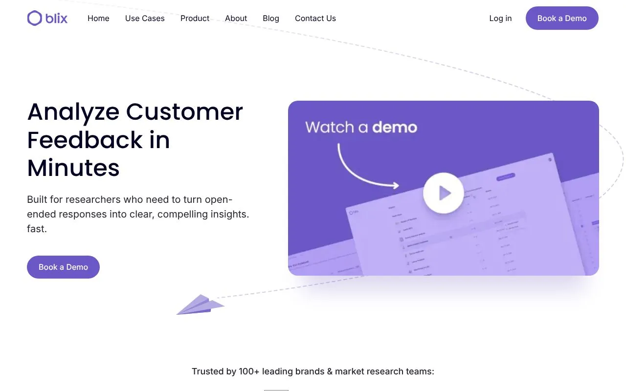 Blix homepage screenshot