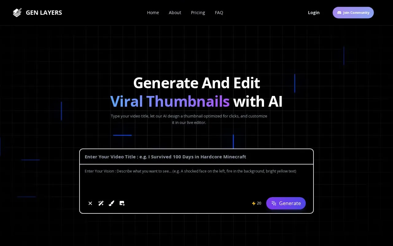GEN LAYERS homepage screenshot