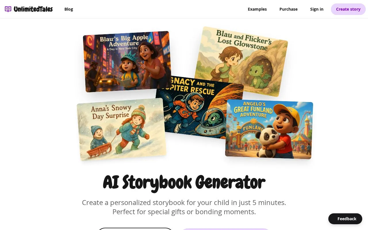 UnlimitedTales homepage screenshot
