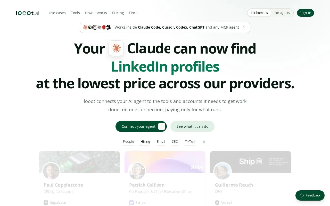 looot homepage screenshot
