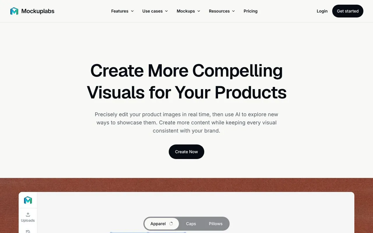 Mockuplabs homepage screenshot
