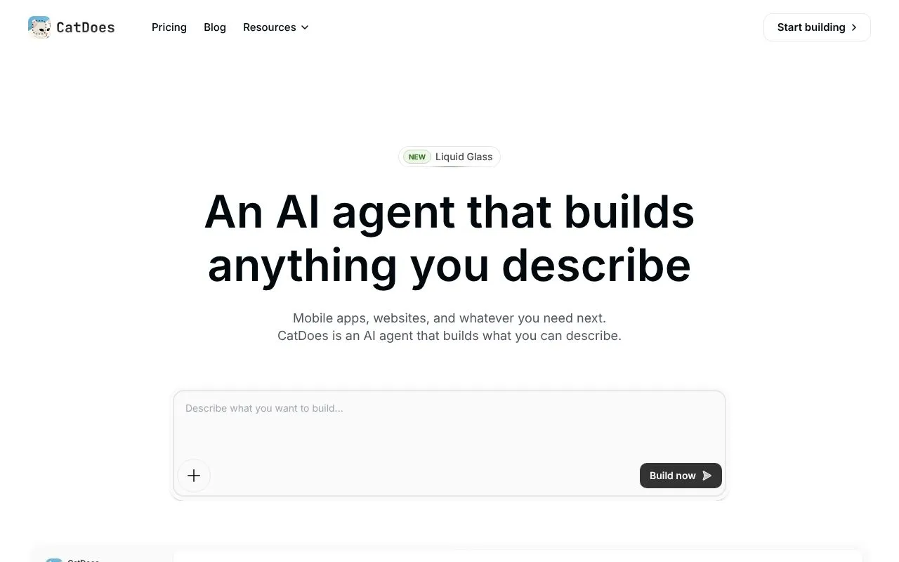 CatDoes homepage screenshot