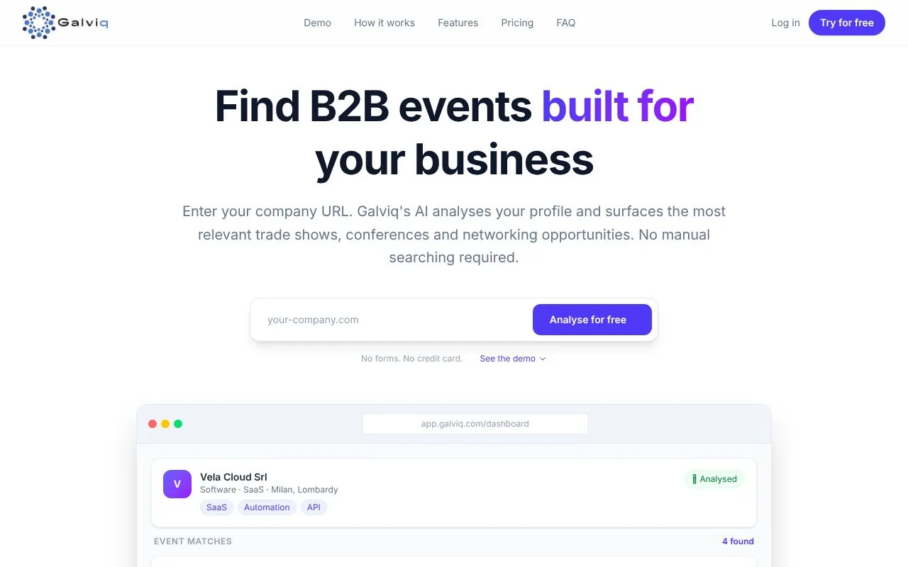 Galviq homepage screenshot
