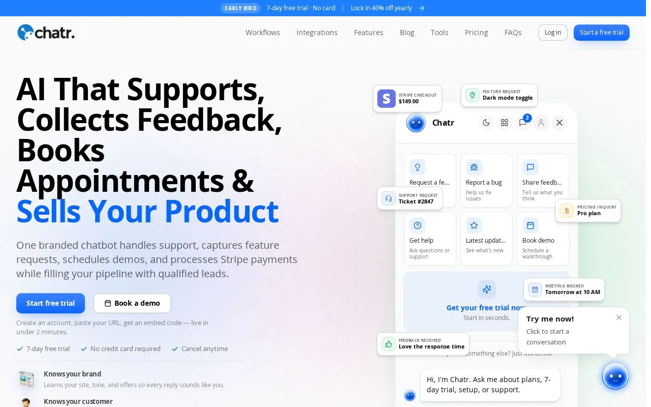 Chatr homepage screenshot