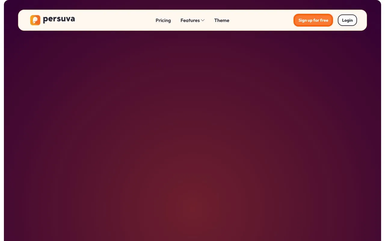 Persuva homepage screenshot