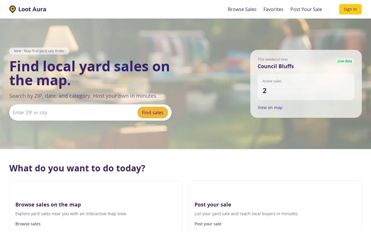 Loot Aura homepage screenshot
