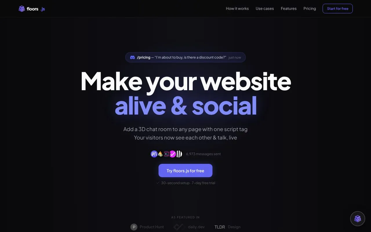 floors.js homepage screenshot