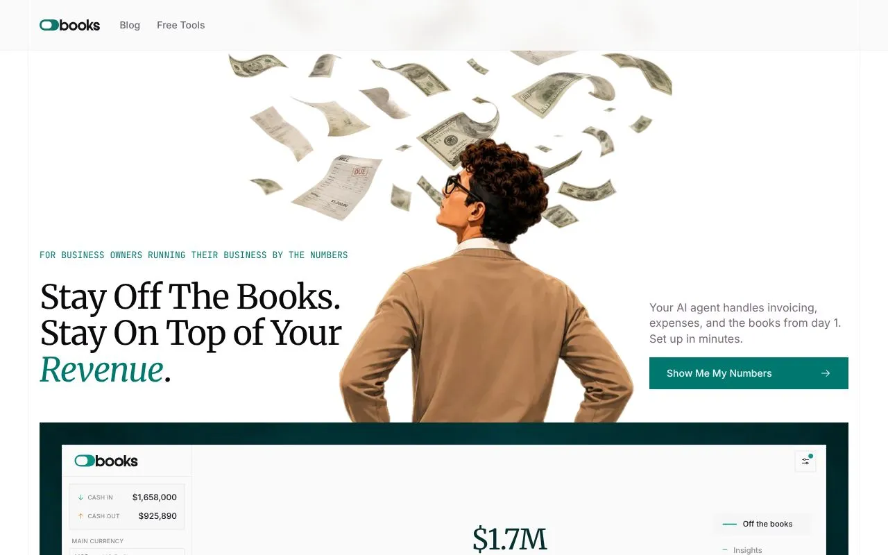 OffBooks homepage screenshot