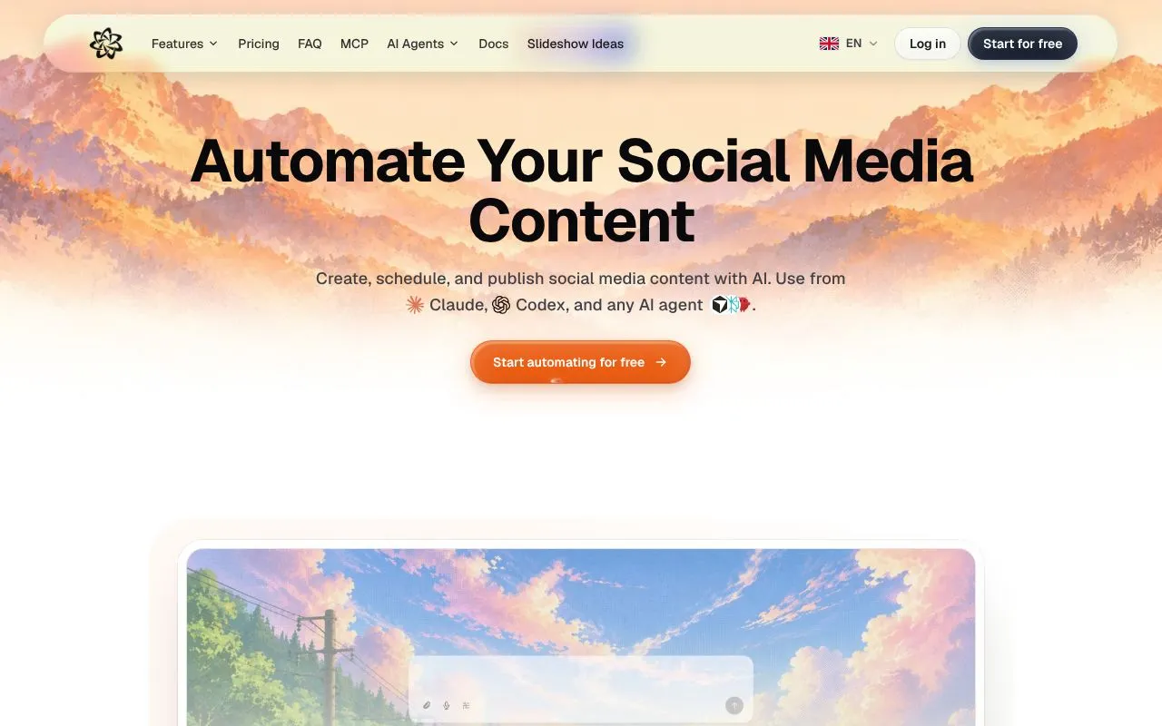 ReelsFarm homepage screenshot