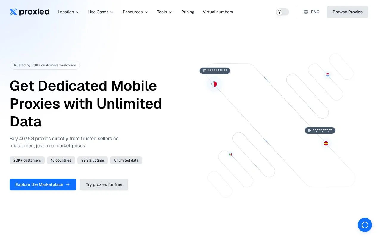 Proxied homepage screenshot