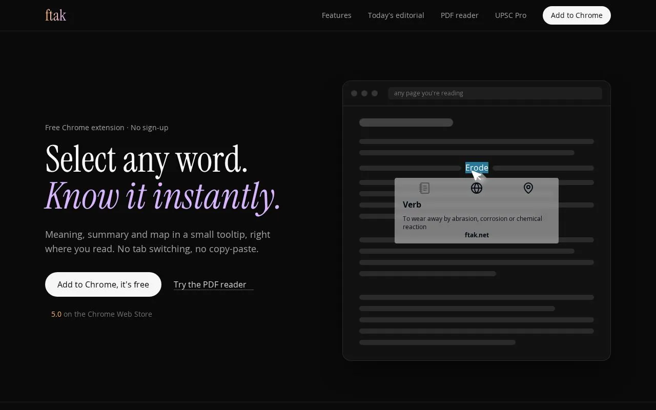 ftak homepage screenshot