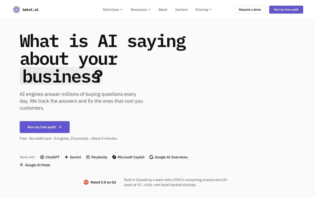 beket.ai homepage screenshot