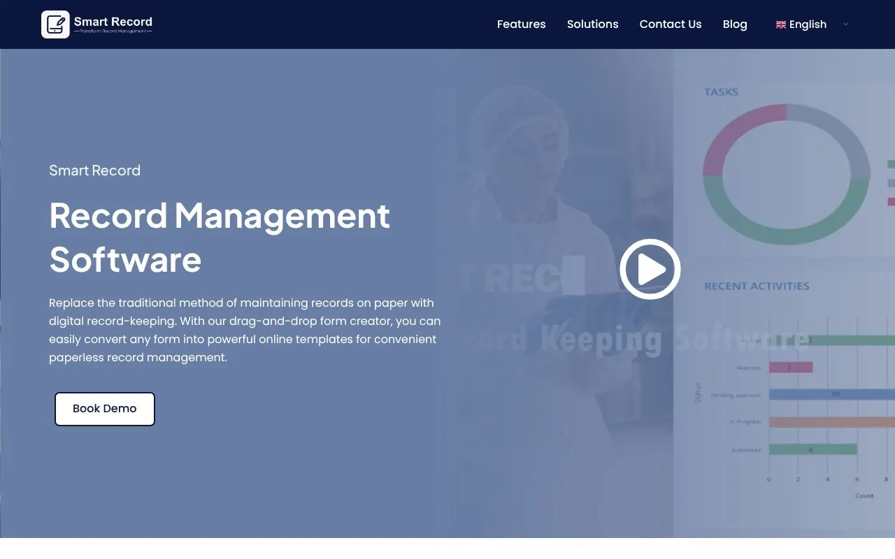Smart Record homepage screenshot