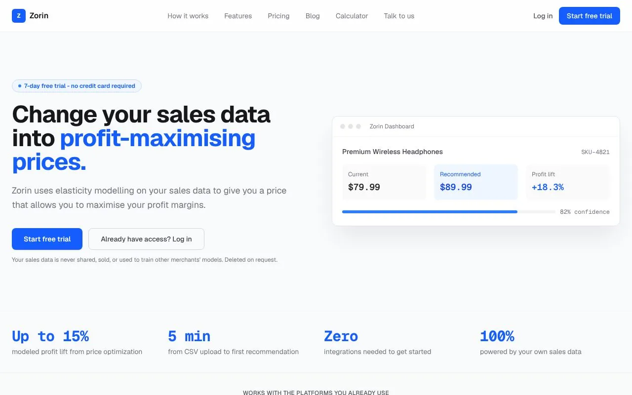 Zorin homepage screenshot